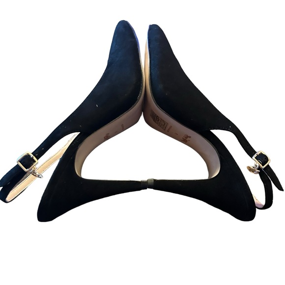 Coach Sutton Suede Slingback Pointed Toe Pumps Classic Timeless Minimalist NEW 8 - Picture 8 of 10